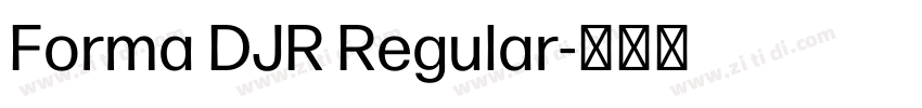 Forma DJR Regular字体转换 Forma DJR Regular字体转换